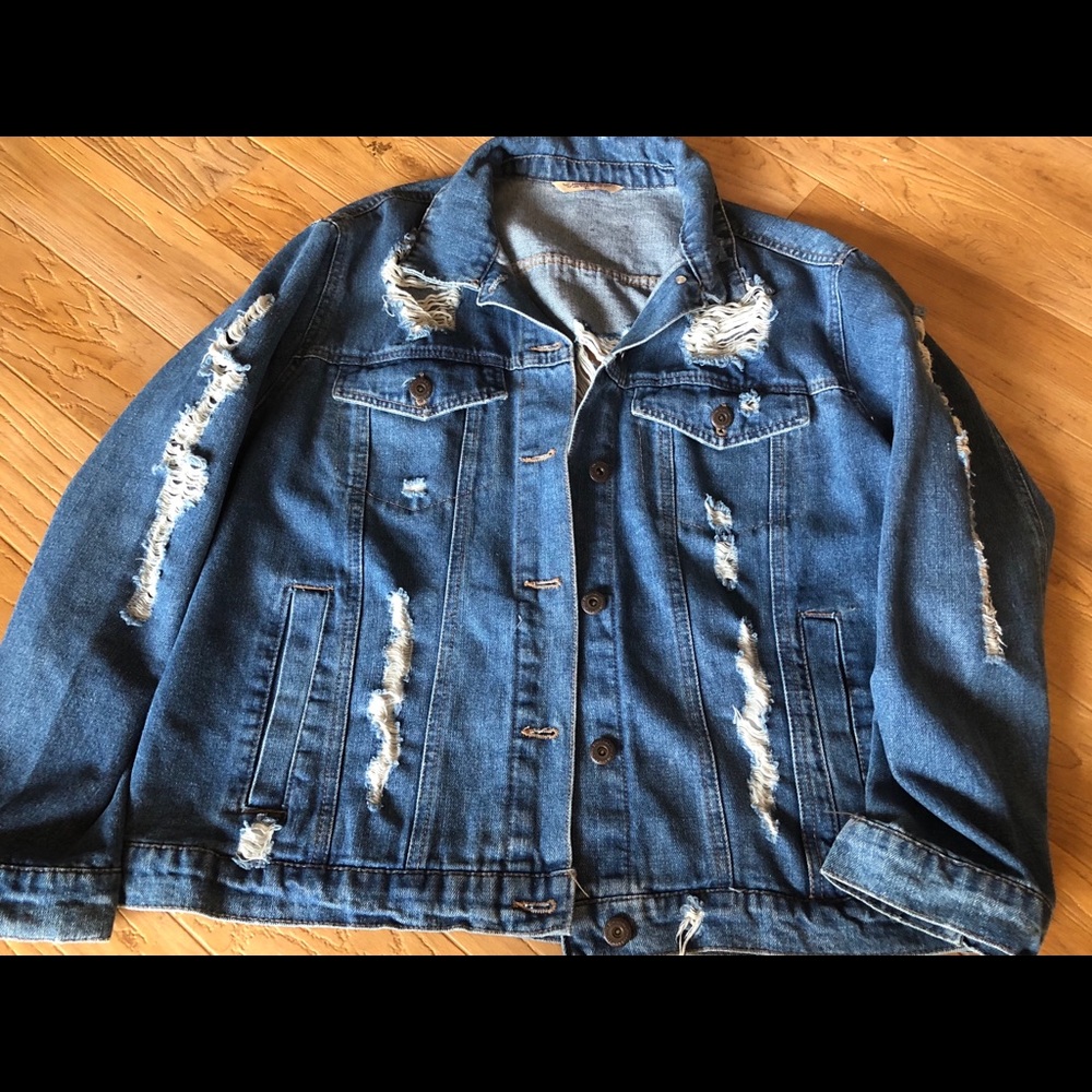Distressed Denim Jacket